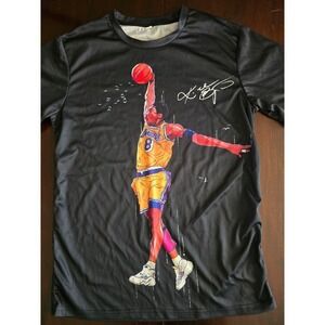 Kobe Bryant Lakers Graphic T-Shirt Mens Medium Black Double Sided Dunk Print